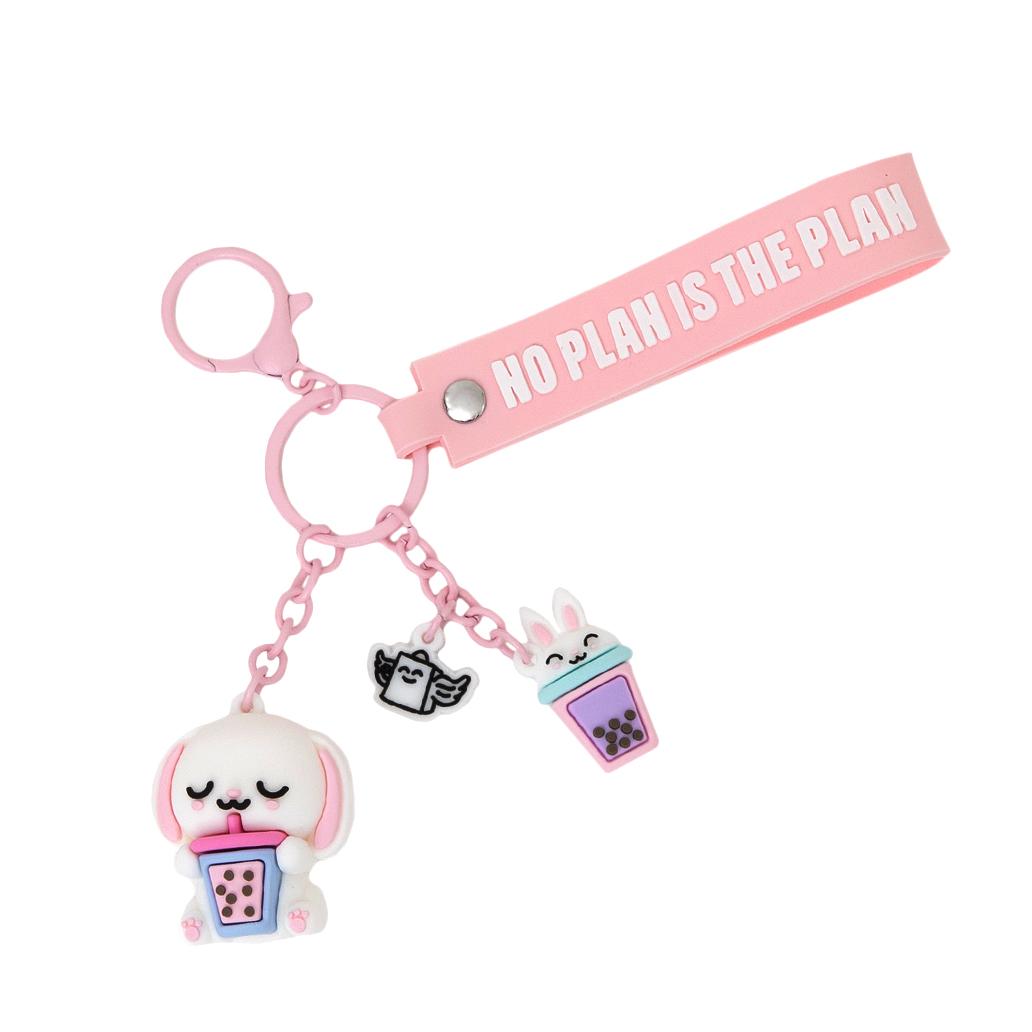 Porta - chaves com Pendentes Coelho Lazy - No plan is the plan - Mr. Wonderful - Papelaria Encantada