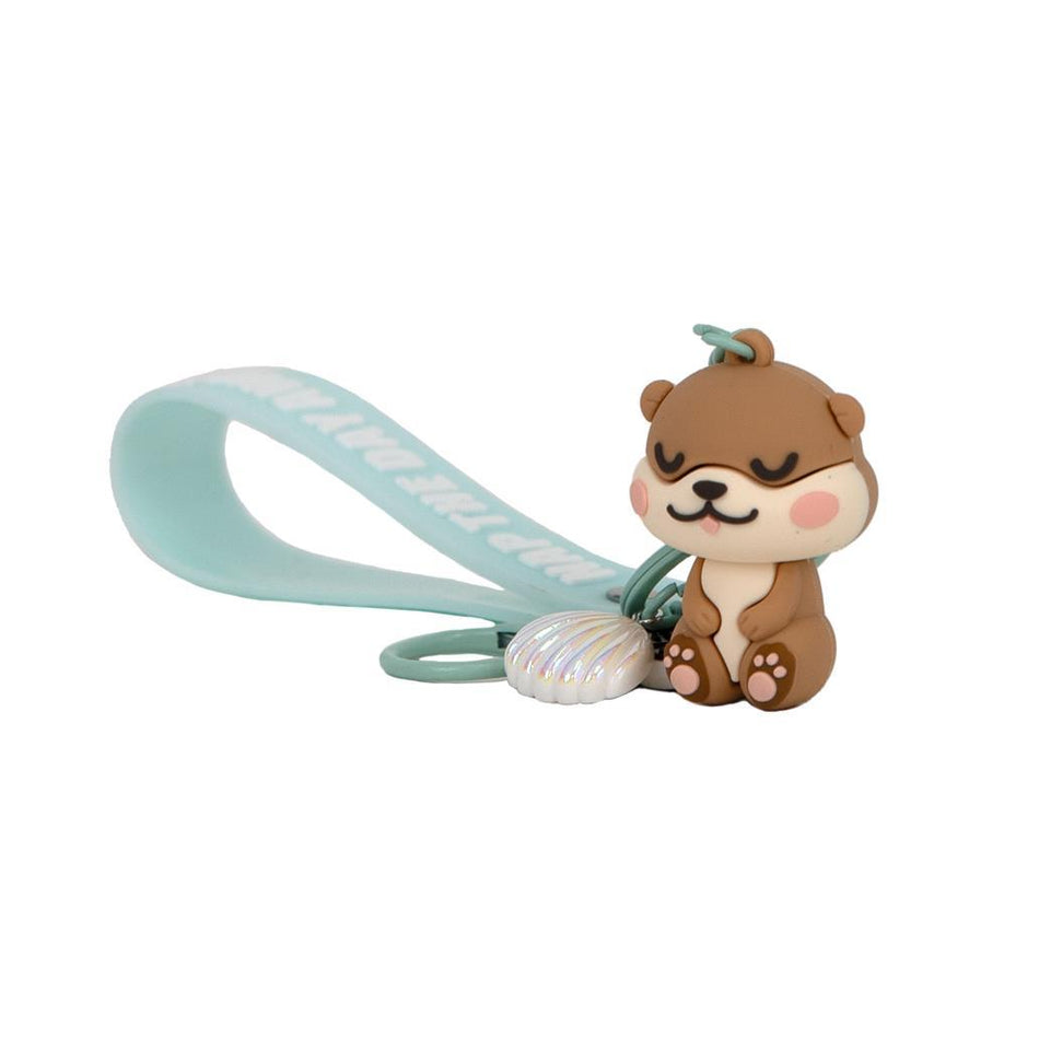 Porta - chaves com Pendentes Lontra Lazy - Nap the day away - Mr. Wonderful - Papelaria Encantada