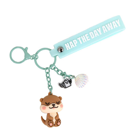 Porta - chaves com Pendentes Lontra Lazy - Nap the day away - Mr. Wonderful - Papelaria Encantada