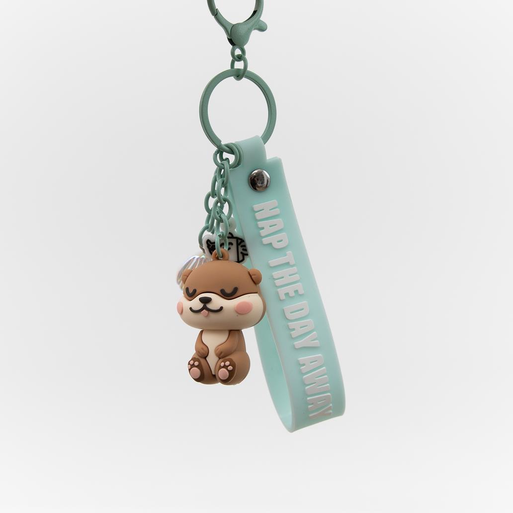Porta - chaves com Pendentes Lontra Lazy - Nap the day away - Mr. Wonderful - Papelaria Encantada
