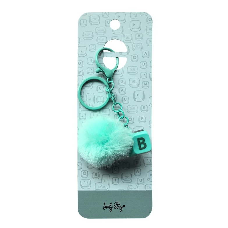 Porta-Chaves com Tecla B Verde – Lovely Story - Papelaria Encantada