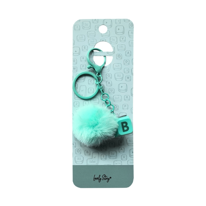 Porta-Chaves com Tecla B Verde – Lovely Story - Papelaria Encantada