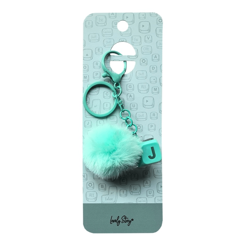 Porta-Chaves com Tecla J Verde – Lovely Story - Papelaria Encantada