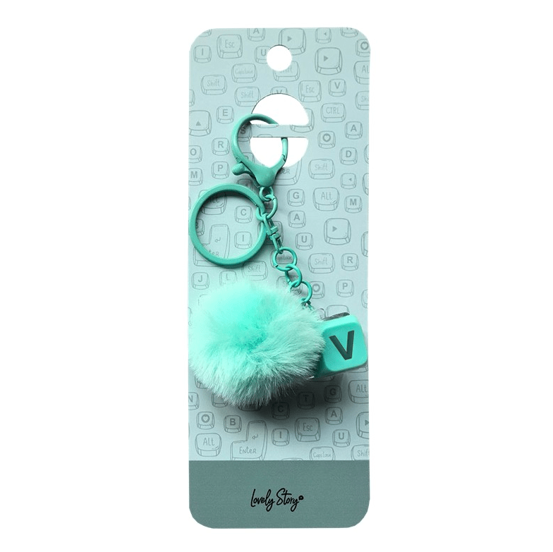 Porta-Chaves com Tecla V Verde – Lovely Story - Papelaria Encantada