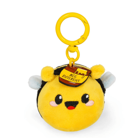 Porta - chaves de peluche abelha - Pequeno e super macio! - Papelaria Encantada