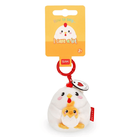 Porta - chaves de peluche galinha - Pequeno e super macio! - Papelaria Encantada