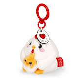Porta - chaves de peluche galinha - Pequeno e super macio! - Papelaria Encantada