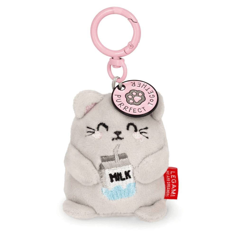 Porta - chaves de peluche Gato - Pequeno e super macio! Legami - Papelaria Encantada