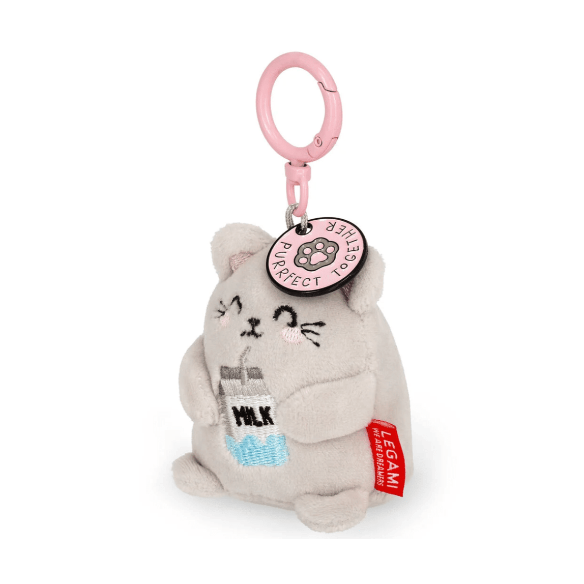 Porta - chaves de peluche Gato - Pequeno e super macio! Legami - Papelaria Encantada