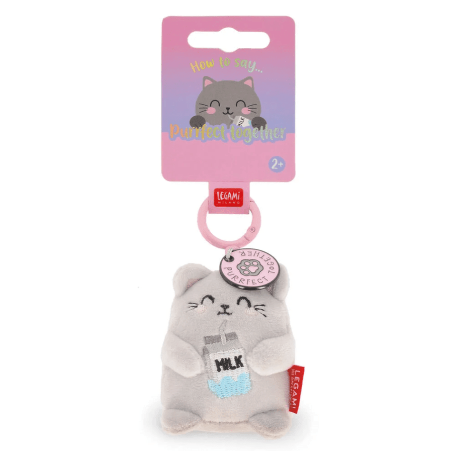Porta - chaves de peluche Gato - Pequeno e super macio! Legami - Papelaria Encantada