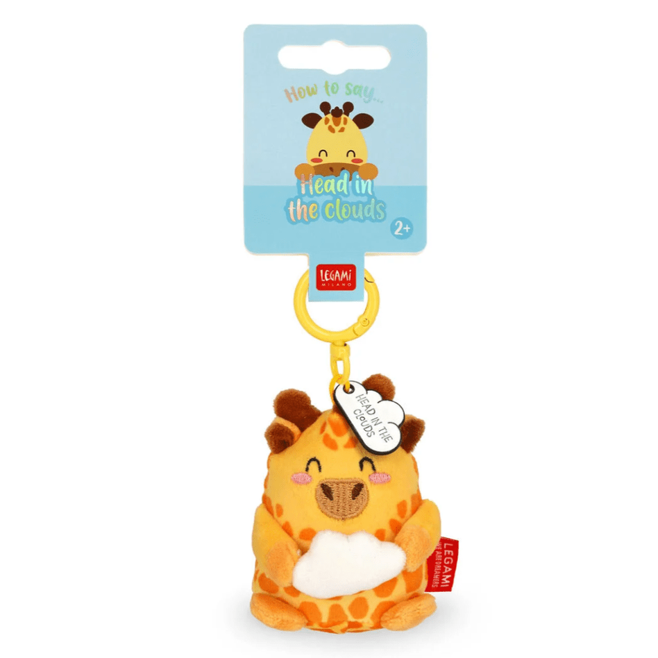 Porta - chaves de peluche giraffa - Pequeno e super macio! - Papelaria Encantada