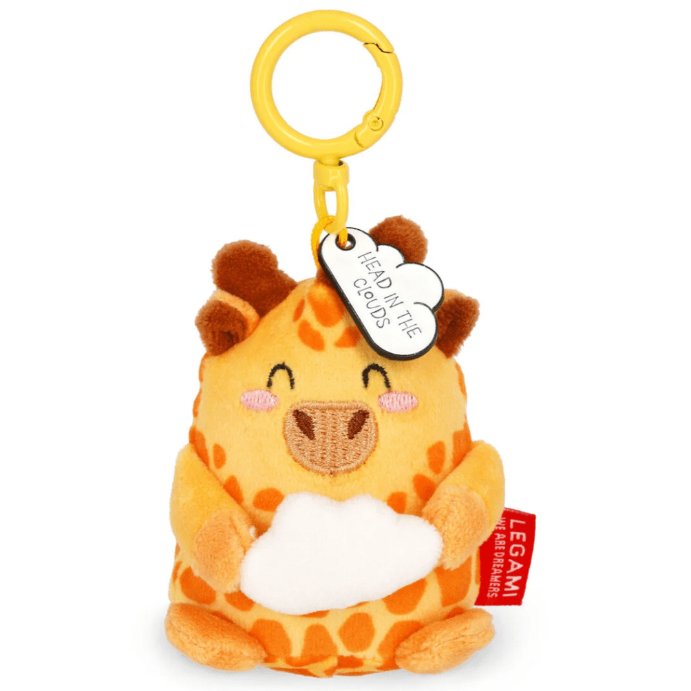 Porta - chaves de peluche giraffa - Pequeno e super macio! - Papelaria Encantada