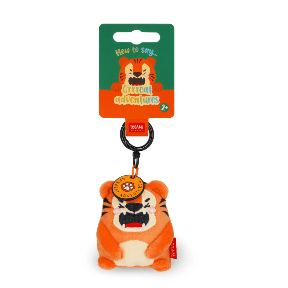 Porta - chaves de peluche tigre - Pequeno e super macio! Legami - Papelaria Encantada