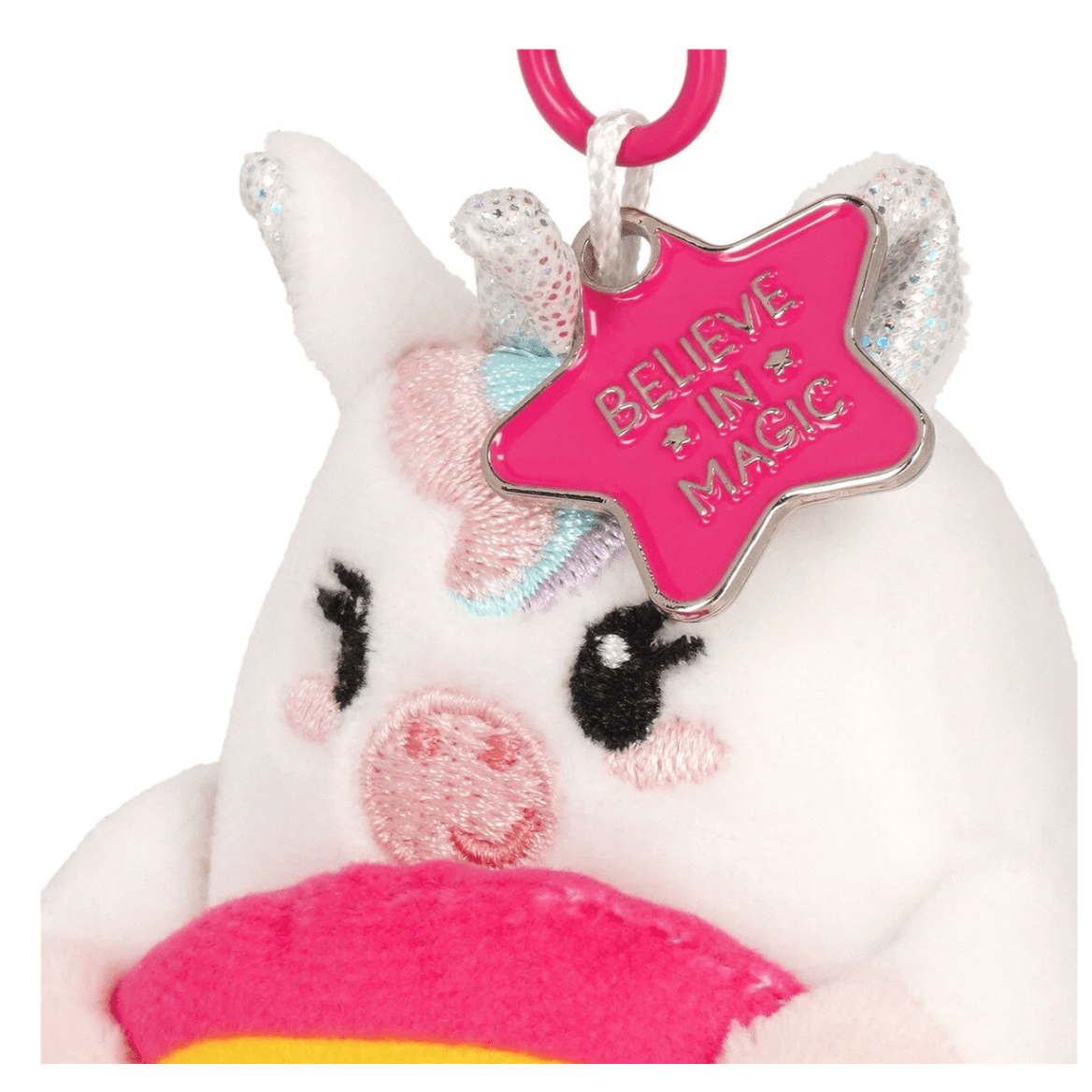 Porta - chaves de peluche unicórnio - Pequeno e super macio! - Papelaria Encantada