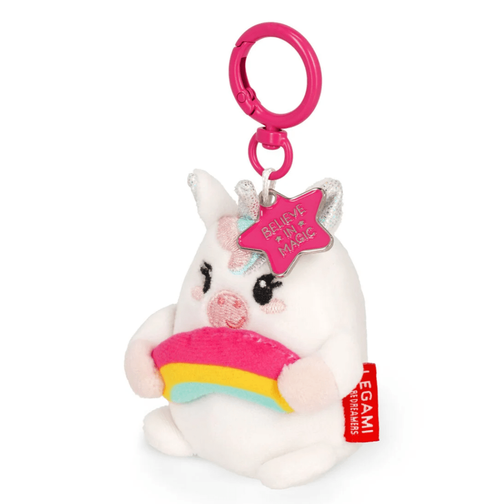 Porta - chaves de peluche unicórnio - Pequeno e super macio! - Papelaria Encantada
