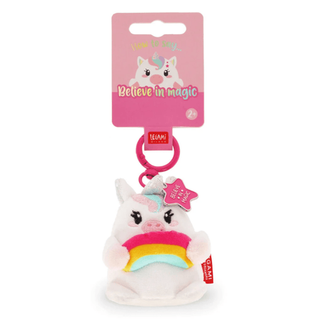 Porta - chaves de peluche unicórnio - Pequeno e super macio! - Papelaria Encantada