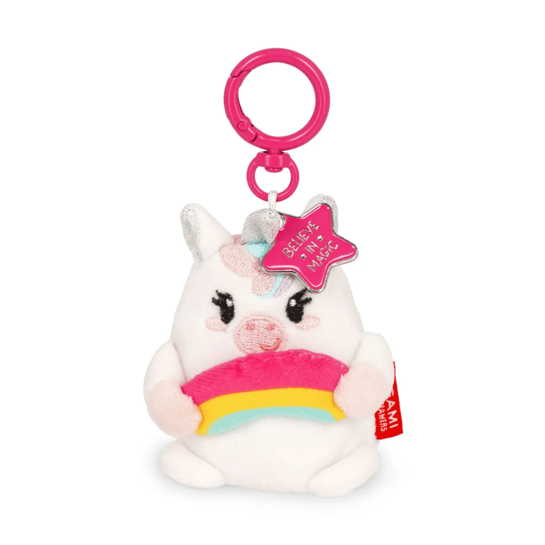 Porta - chaves de peluche unicórnio - Pequeno e super macio! - Papelaria Encantada
