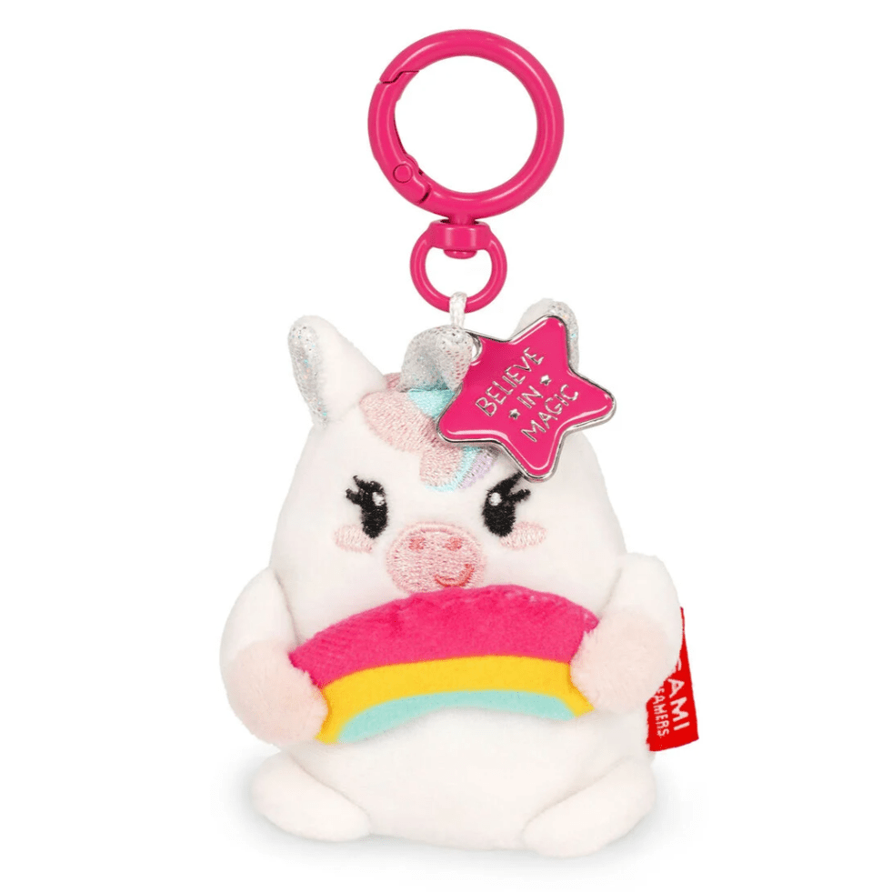 Porta - chaves de peluche unicórnio - Pequeno e super macio! - Papelaria Encantada