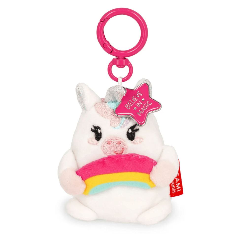 Porta - chaves de peluche unicórnio - Pequeno e super macio! - Papelaria Encantada
