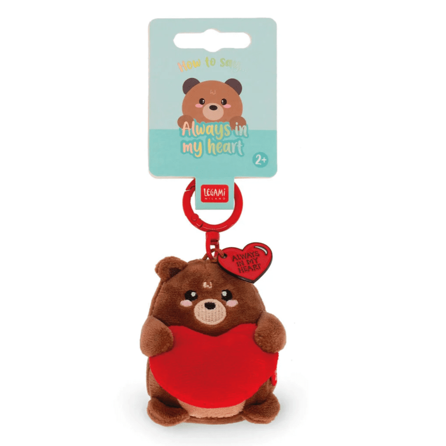 Porta - chaves de peluche urso - Pequeno e super macio! - Papelaria Encantada