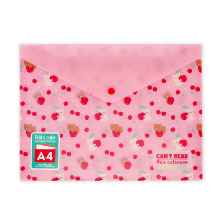 Porta documentos A4 Legami - Urso cereja - Papelaria Encantada