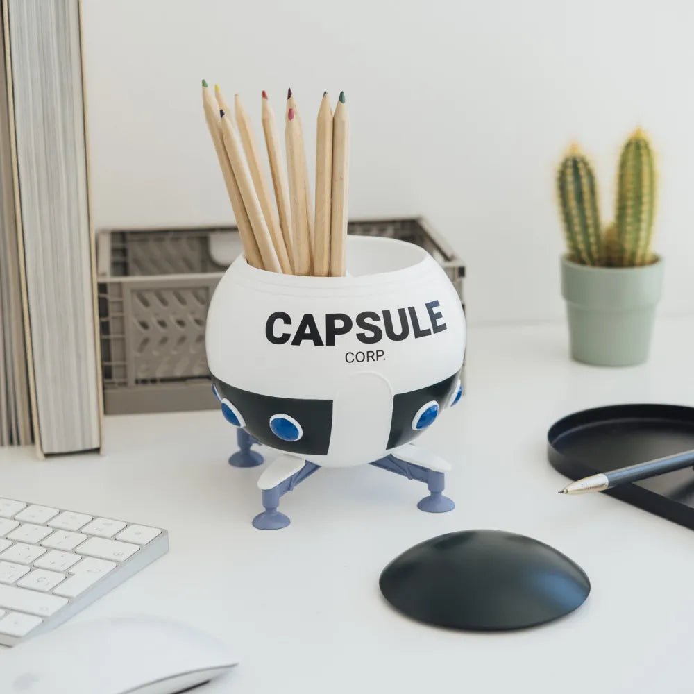 Porta-Lapis Dragon Ball Z spaceship Capsule corp - Papelaria Encantada