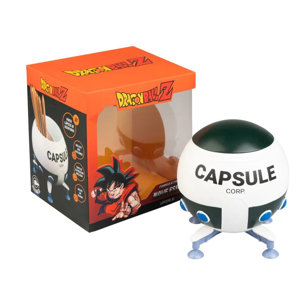Porta-Lapis Dragon Ball Z spaceship Capsule corp - Papelaria Encantada