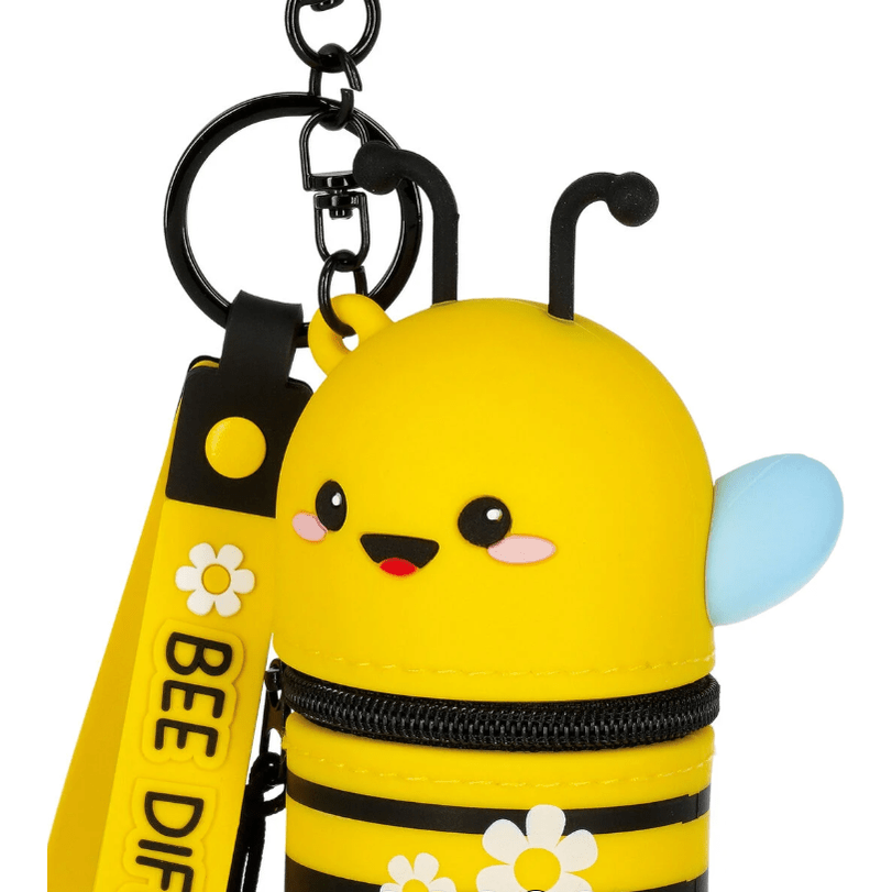 Porta - moedas Abelha com porta - chaves - Mini Kawaii - Papelaria Encantada