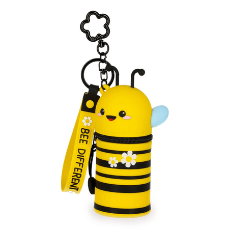 Porta - moedas Abelha com porta - chaves - Mini Kawaii - Papelaria Encantada