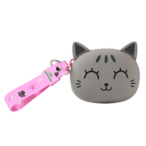 Porta moedas Gato cinza Itotal - Papelaria Encantada