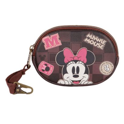 Porta-moedas marrom Minnie Mouse Pill Journey - Papelaria Encantada