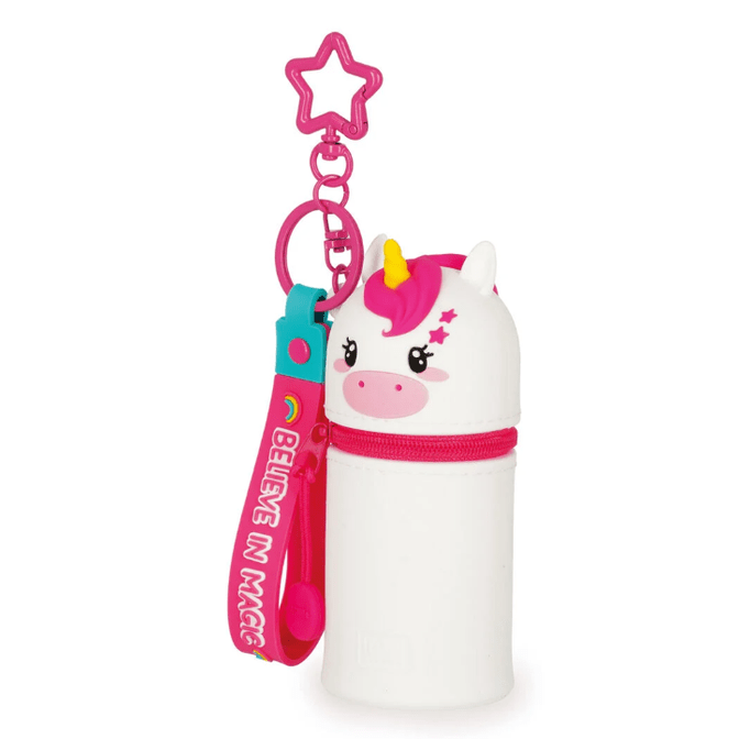 Porta - moedas Unicórnio com porta - chaves - Mini Kawaii - Papelaria Encantada