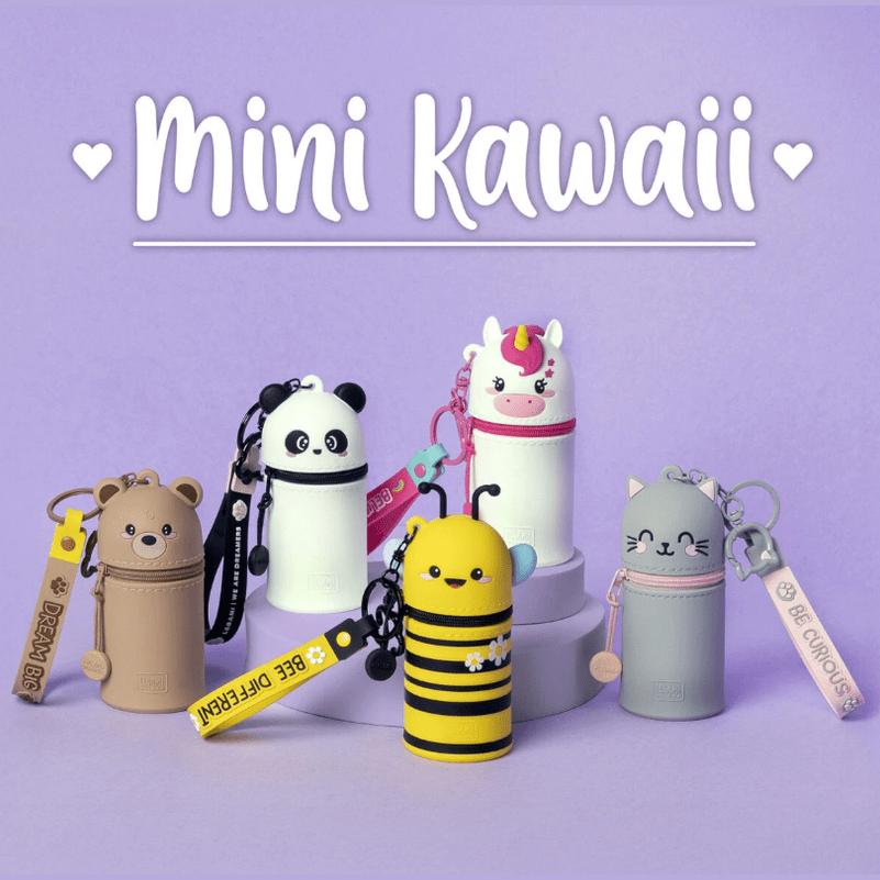 Porta - moedas Urso com porta - chaves - Mini Kawaii - Papelaria Encantada