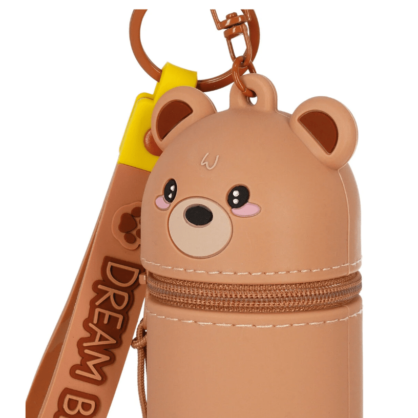 Porta - moedas Urso com porta - chaves - Mini Kawaii - Papelaria Encantada