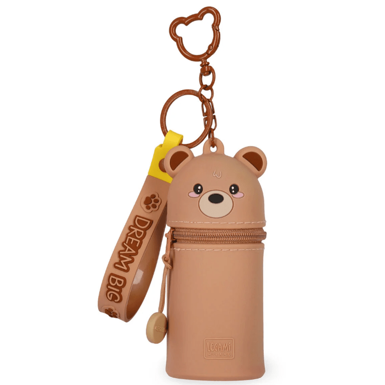 Porta - moedas Urso com porta - chaves - Mini Kawaii - Papelaria Encantada