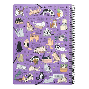 Portfolio com 30 folhas Meow Meow - Papelaria Encantada