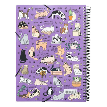 Portfolio com 30 folhas Meow Meow - Papelaria Encantada