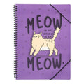 Portfolio com 30 folhas Meow Meow - Papelaria Encantada