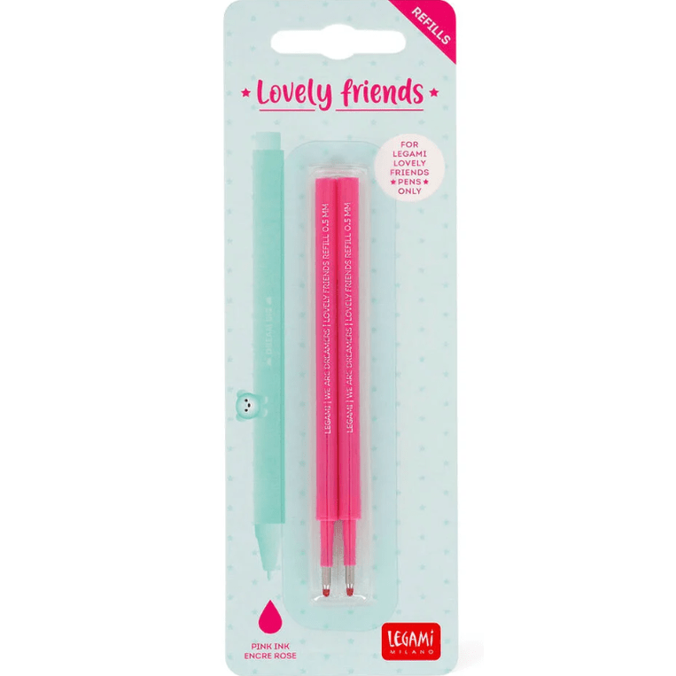 Recarga Canetas Lovely friends Legami - Rosa - Papelaria Encantada