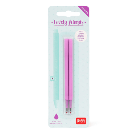 Recargas Canetas Lovely Friends Legami - Purple 2 Unidades - Papelaria Encantada