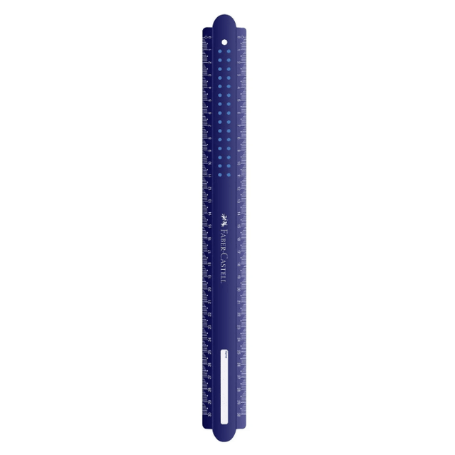 Régua Faber-Castell Dots Lineal Ruler 30cm Azul - Papelaria Encantada