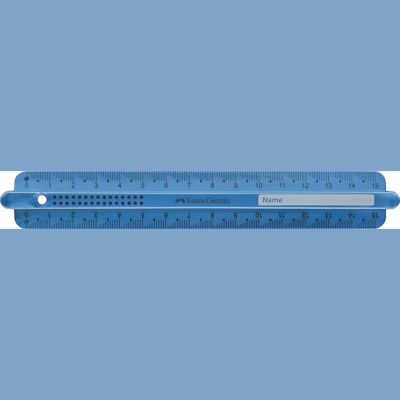 Régua Faber-Castell Dots Ruler 15cm Azul - Papelaria Encantada