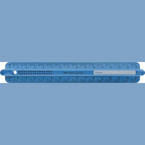 Régua Faber-Castell Sparkle Lineal Ruler 30cm Azul - Papelaria Encantada