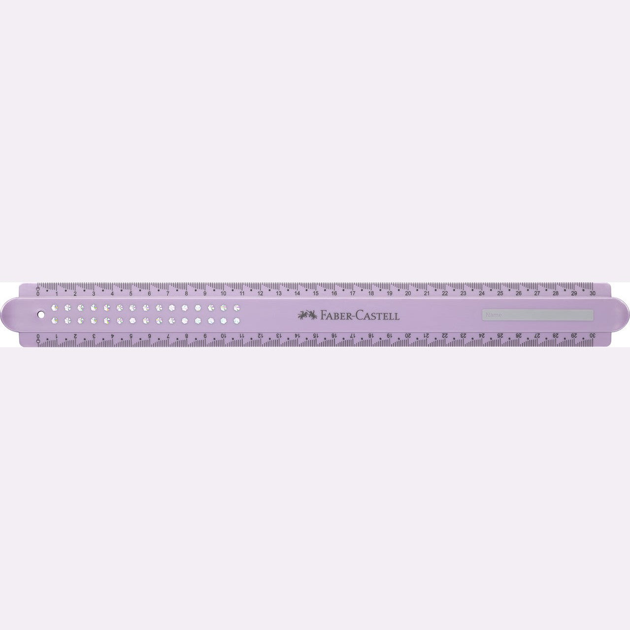 Régua Faber-Castell Sparkle Lineal Ruler 30cm Rosa - Papelaria Encantada