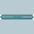 Régua Faber-Castell Sparkle Ruler 15cm Azul - Papelaria Encantada
