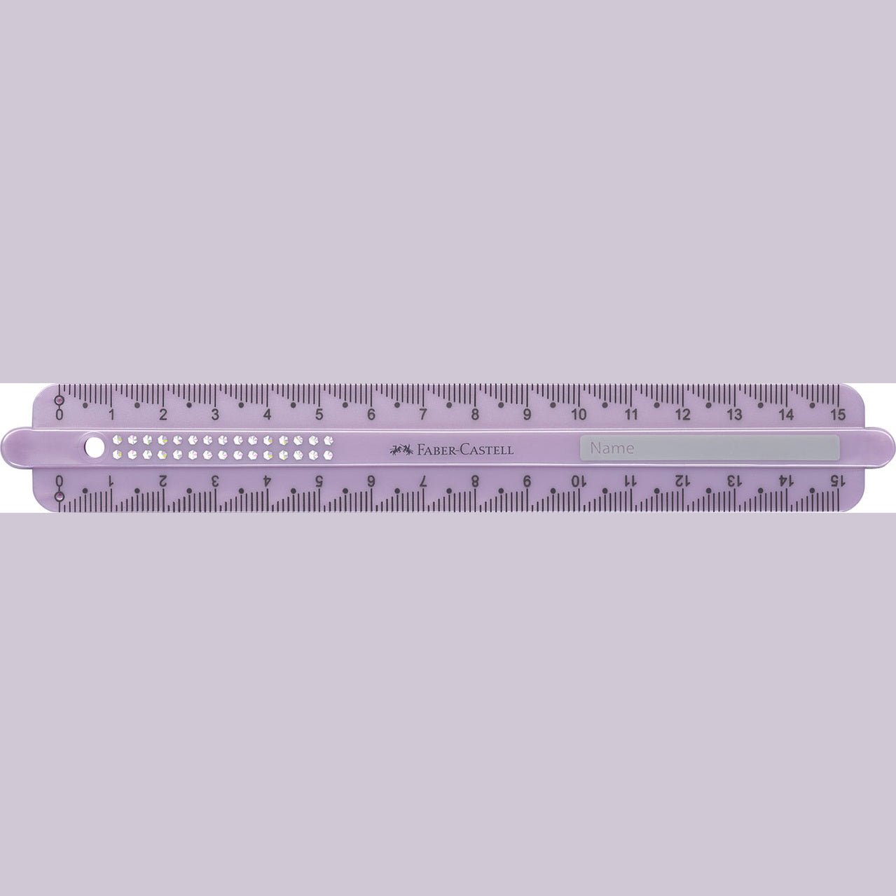 Régua Faber-Castell Sparkle Ruler 15cm Rosa - Papelaria Encantada