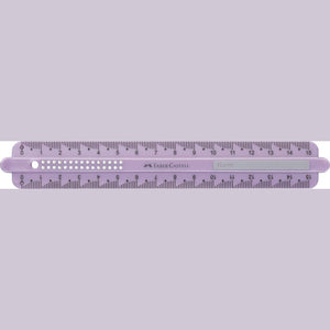 Régua Faber-Castell Sparkle Ruler 15cm Rosa - Papelaria Encantada