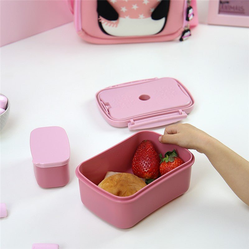 Sanduicheira hermética com placa de refrigeração Aurea Kids - Pinguim - Papelaria Encantada
