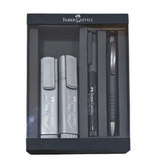 Set Poly Urban Black + Broadpen + Textliners Faber - Castell - Papelaria Encantada
