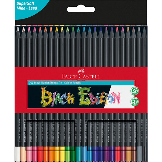 Lápis Cor Faber-Castell Black Edition Super Soft C/24